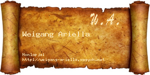 Weigang Ariella névjegykártya
